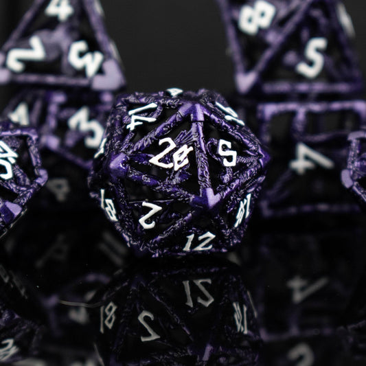 Legends of Valhalla - Purple Hollow Metal Dice Set - 