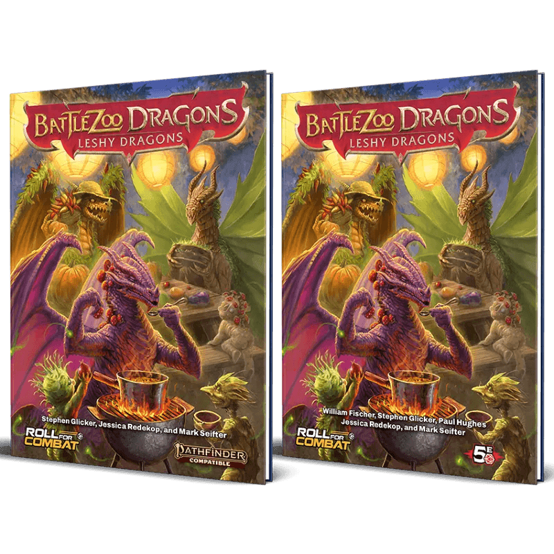 Battlezoo Dragons: Leshy Dragons PDF - D&D 5E and Pathfinder 2e / Hardcover & PDF
