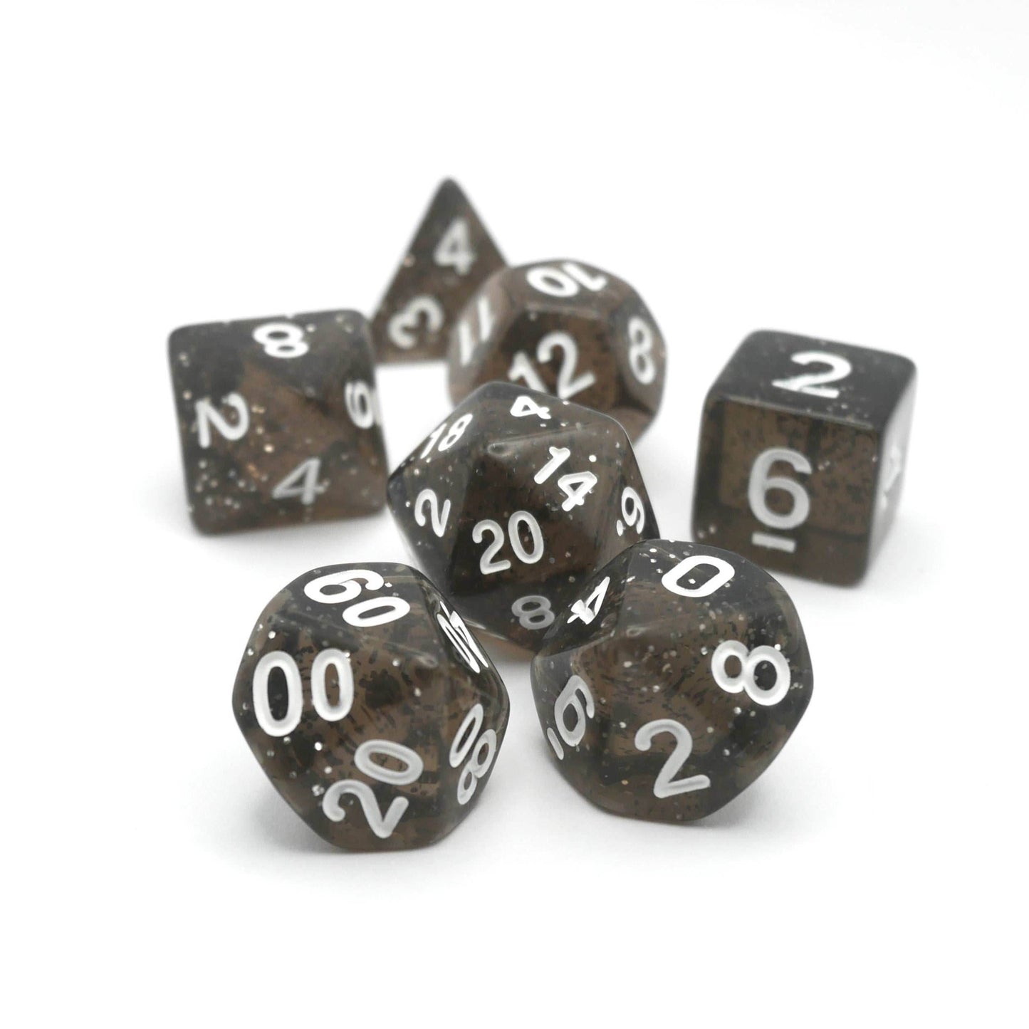 Essence of Licorice - 7 Piece DnD Dice Set | Acrylic RPG Gaming Dice - 