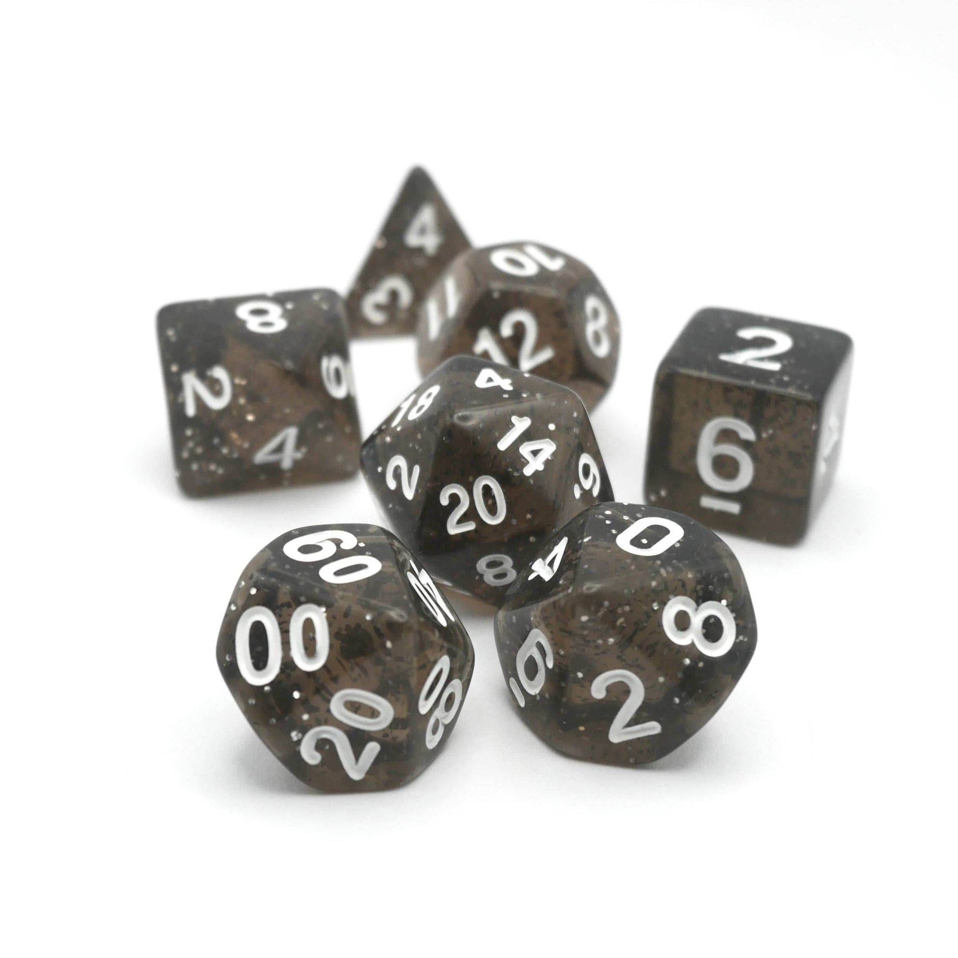Essence of Licorice - 7 Piece DnD Dice Set | Acrylic RPG Gaming Dice - 