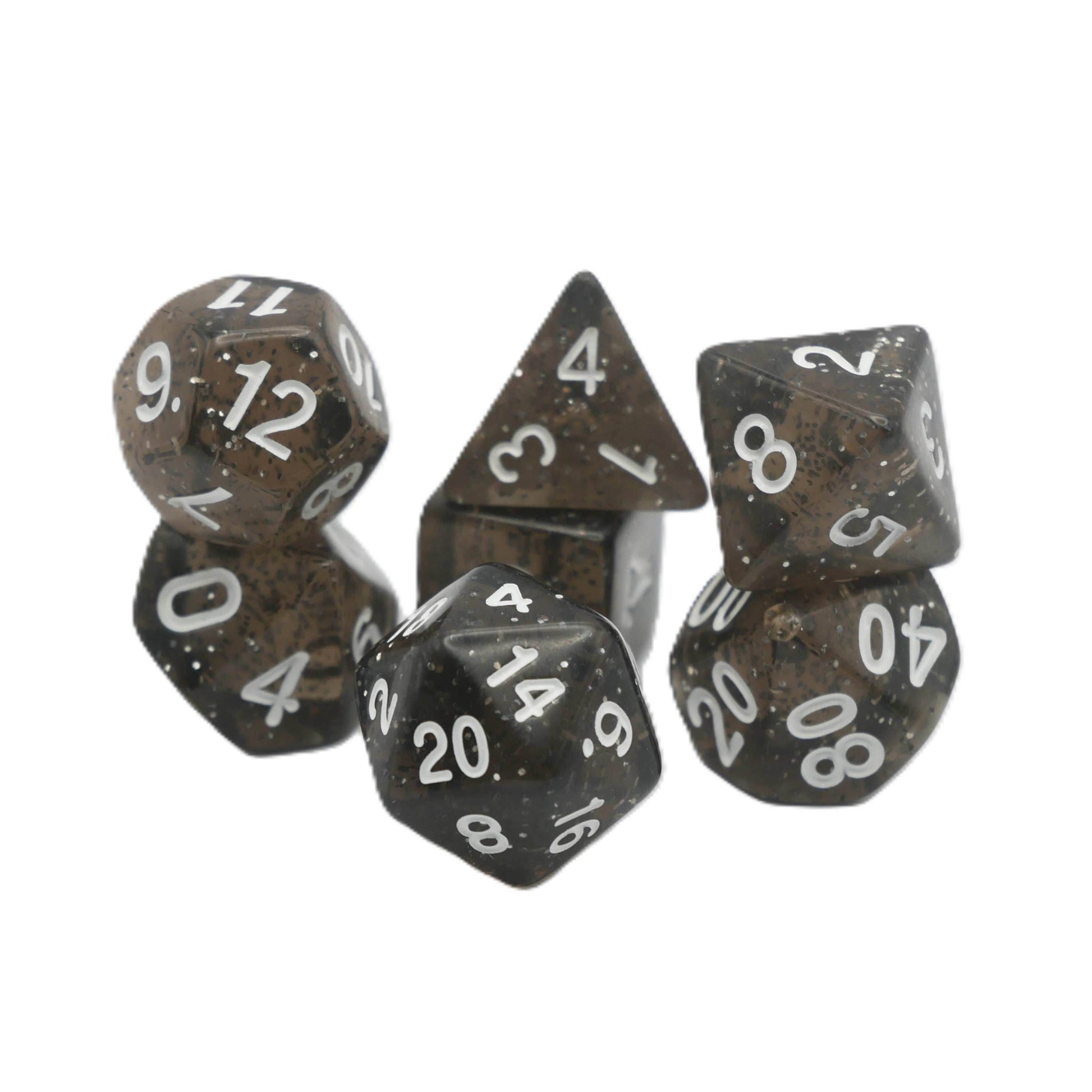 Essence of Licorice - 7 Piece DnD Dice Set | Acrylic RPG Gaming Dice - 