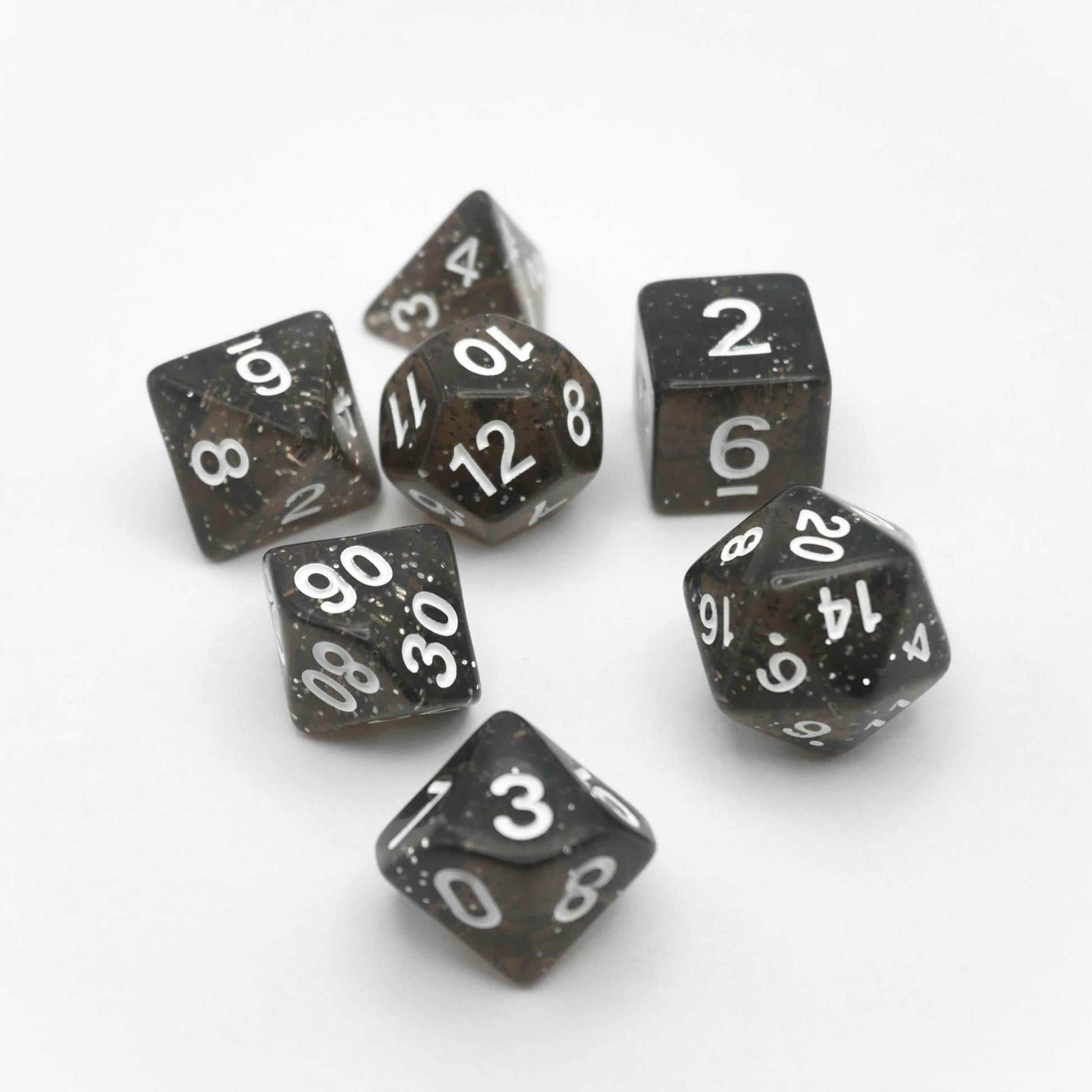 Essence of Licorice - 7 Piece DnD Dice Set | Acrylic RPG Gaming Dice - 