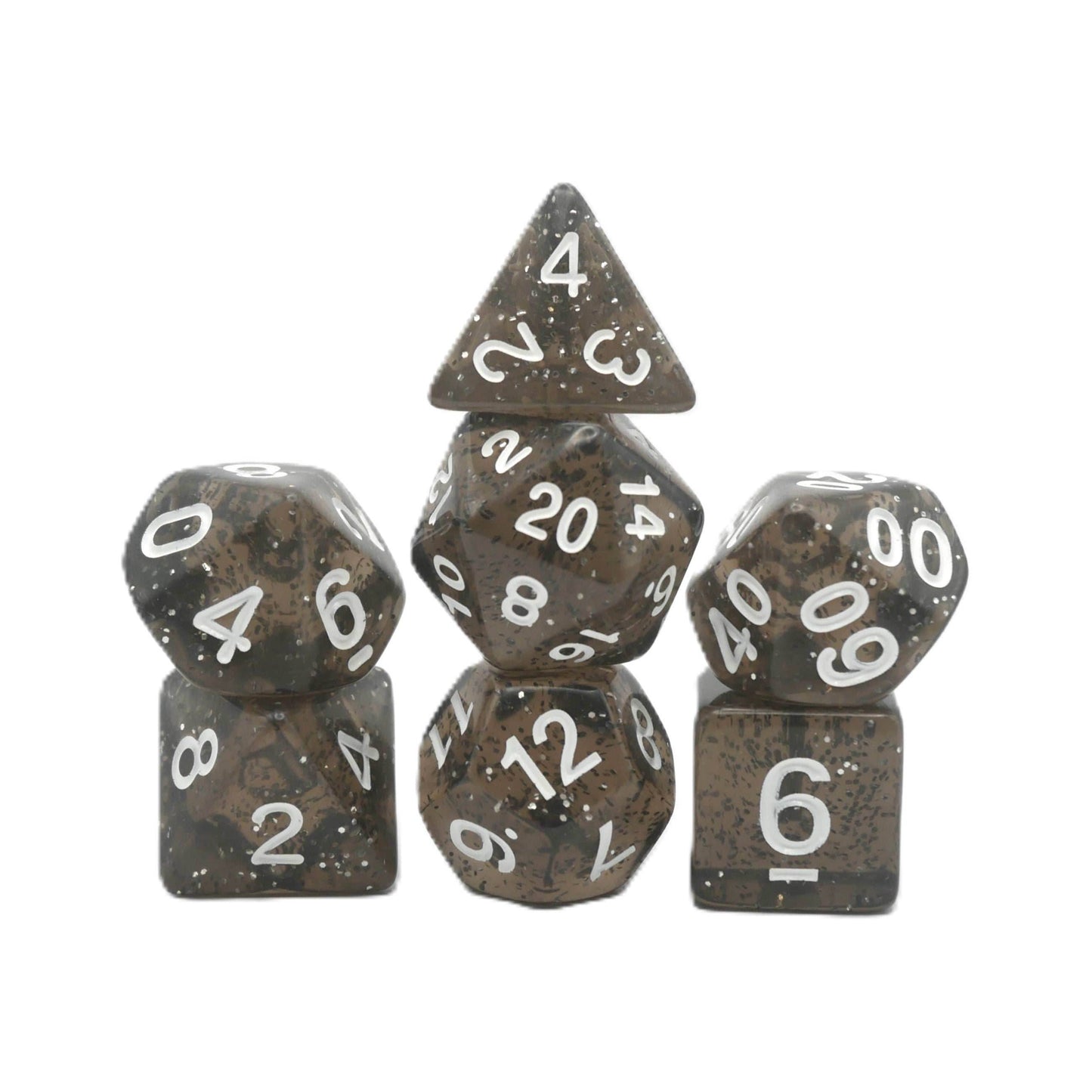 Essence of Licorice - 7 Piece DnD Dice Set | Acrylic RPG Gaming Dice - 