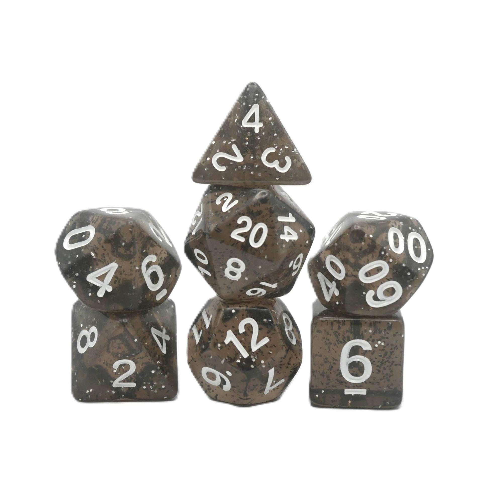 Essence of Licorice - 7 Piece DnD Dice Set | Acrylic RPG Gaming Dice - 
