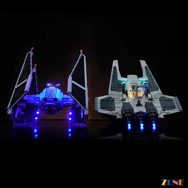 Light Kit for LEGO Mandalorian Fang Fighter vs. TIE #75348