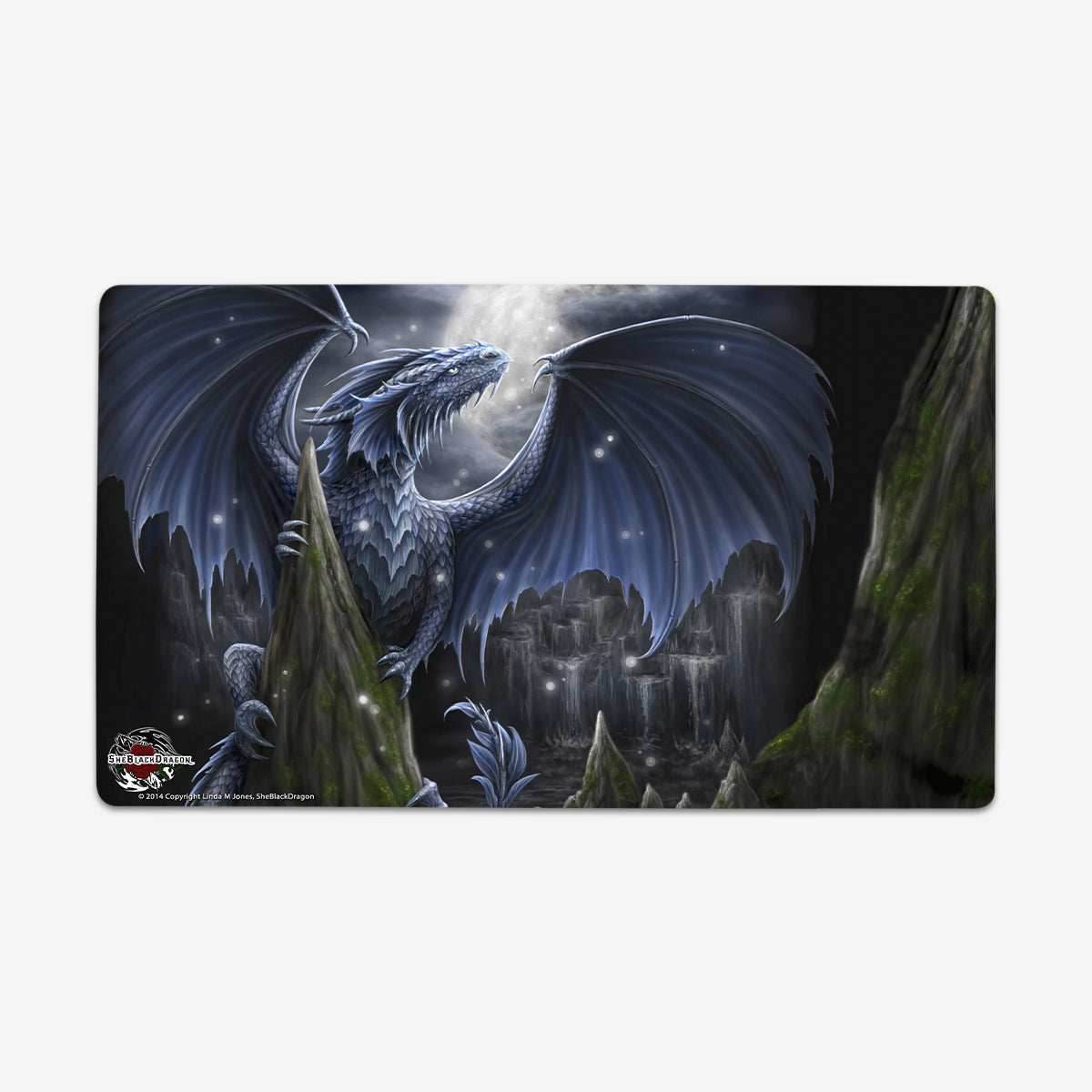 Blue Moon Dragon Playmat - Standard Playmat / Plain