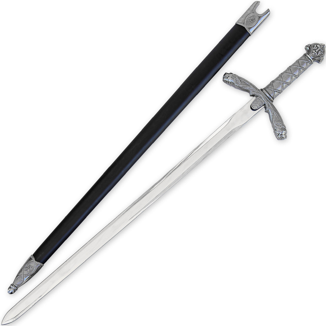 Lionheart Crusader Sword with Cross Emblazoned Pommel-0