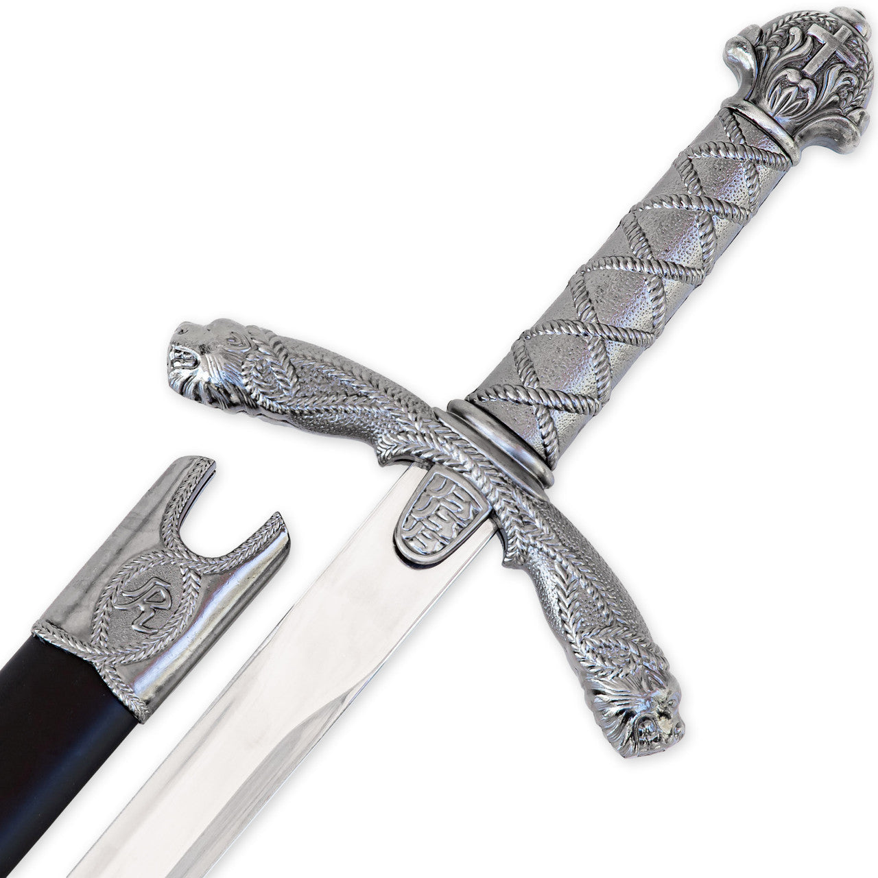Lionheart Crusader Sword with Cross Emblazoned Pommel-4