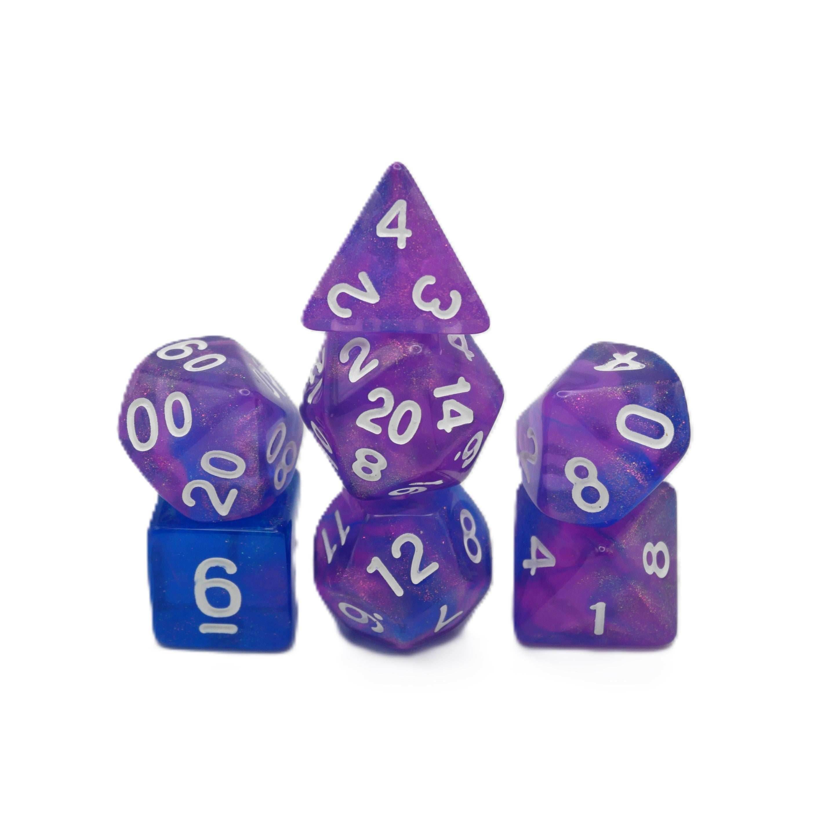 Liquid Karma - 7 Piece DnD Dice Set | Acrylic RPG Gaming Dice - 