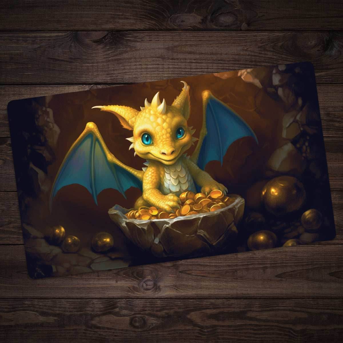 A Dragon and His Coin Playmat - Plain