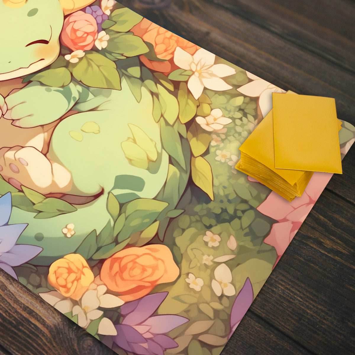A Dragon in a Flower Patch Playmat - Plain