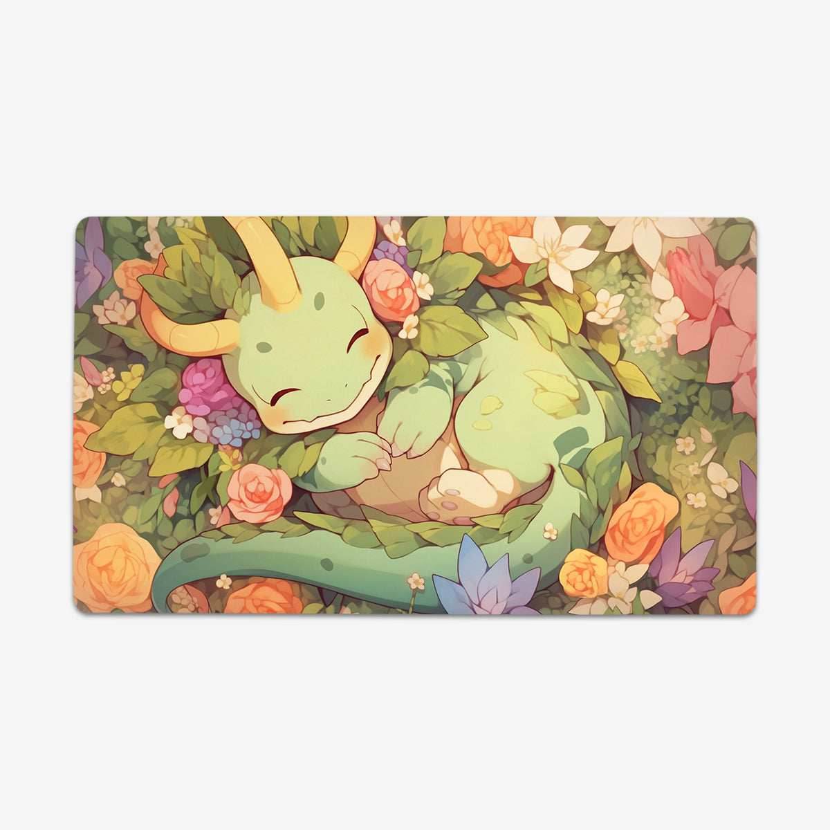 A Dragon in a Flower Patch Playmat - Plain
