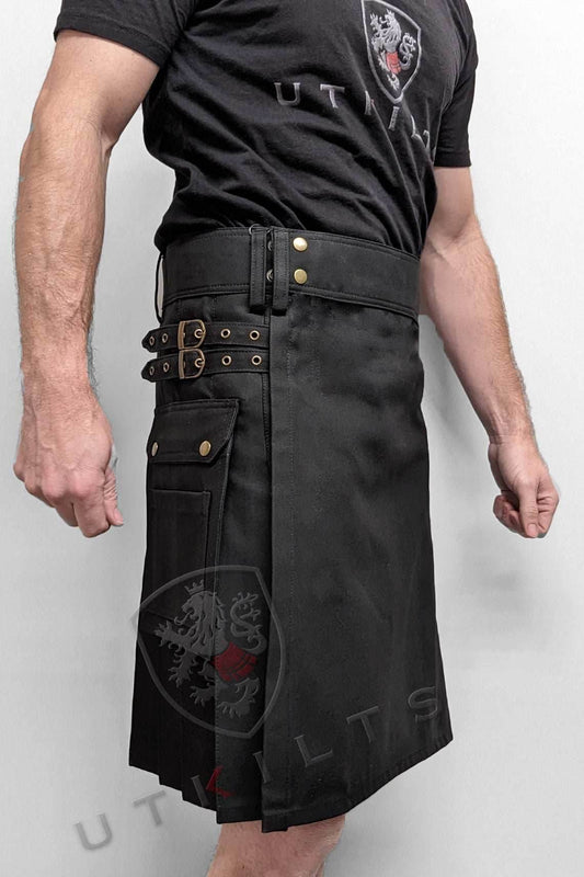Utility Kilt – GlenLoch, Black - 30 / 22