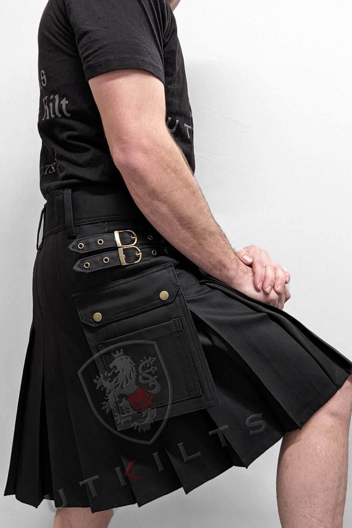 Utility Kilt – GlenLoch, Black - 30 / 22
