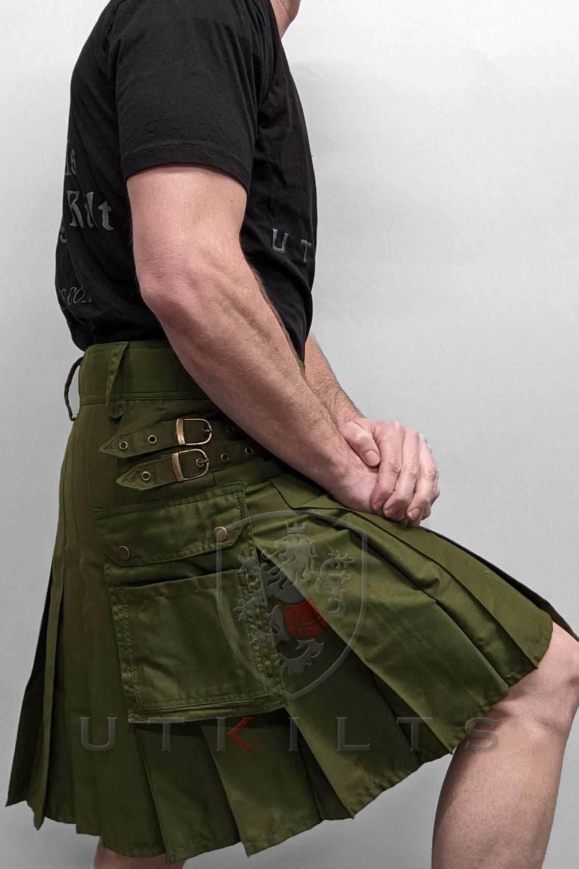 Utility Kilt – GlenLoch, Olive Green - 30 / 22