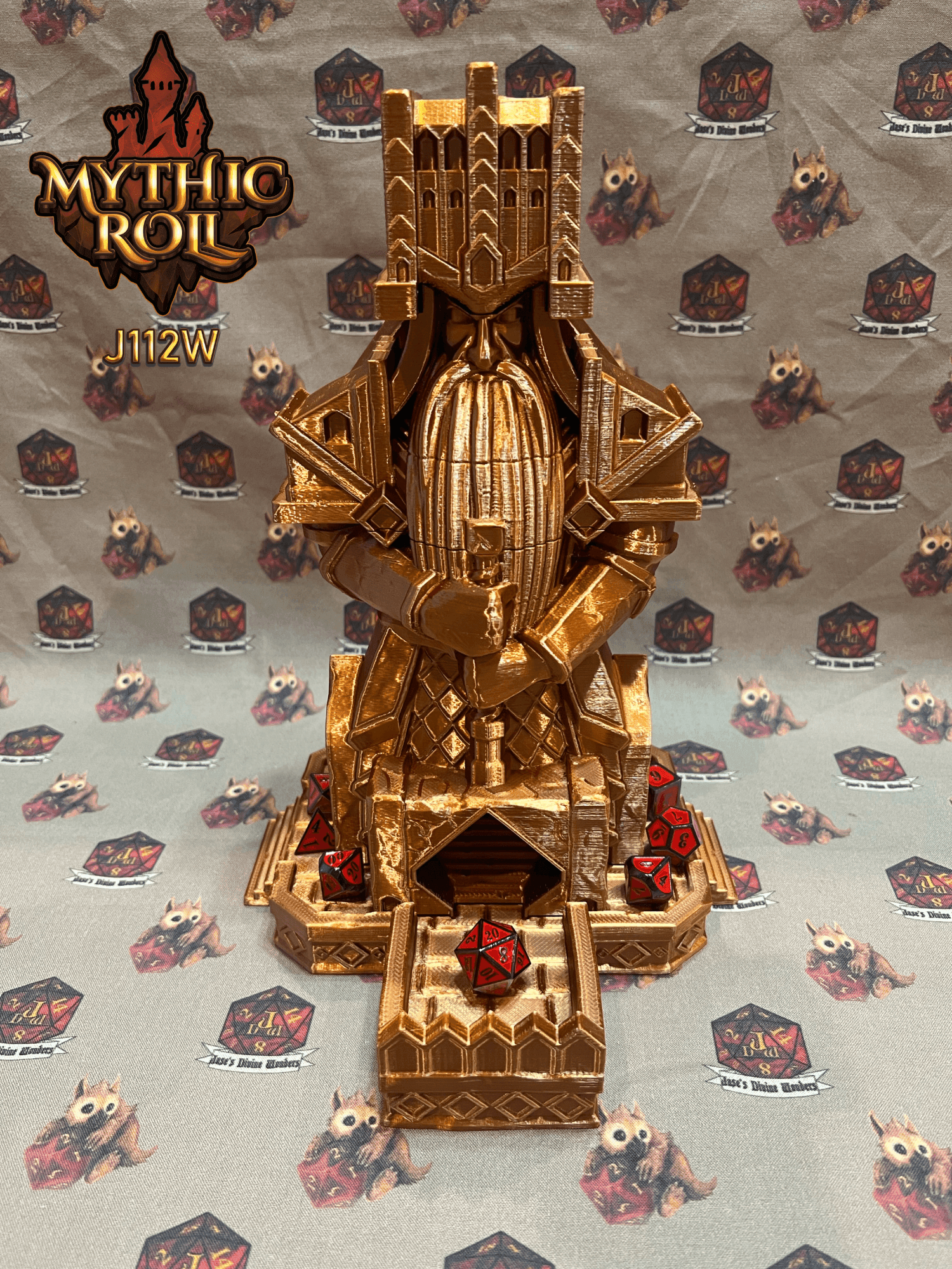 Mythic Roll Dice Tower - Baldur's Shrine - Black