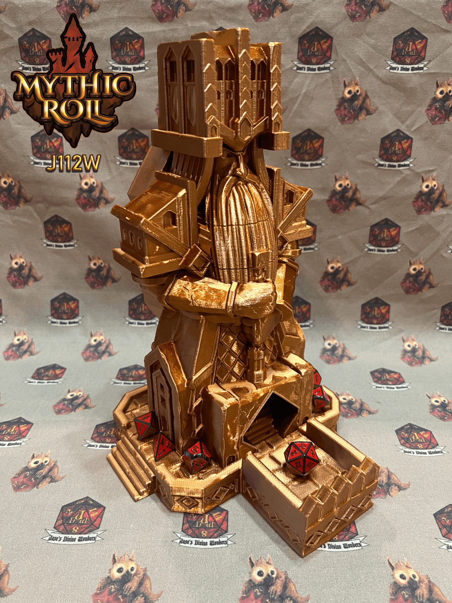 Mythic Roll Dice Tower - Baldur's Shrine - Black