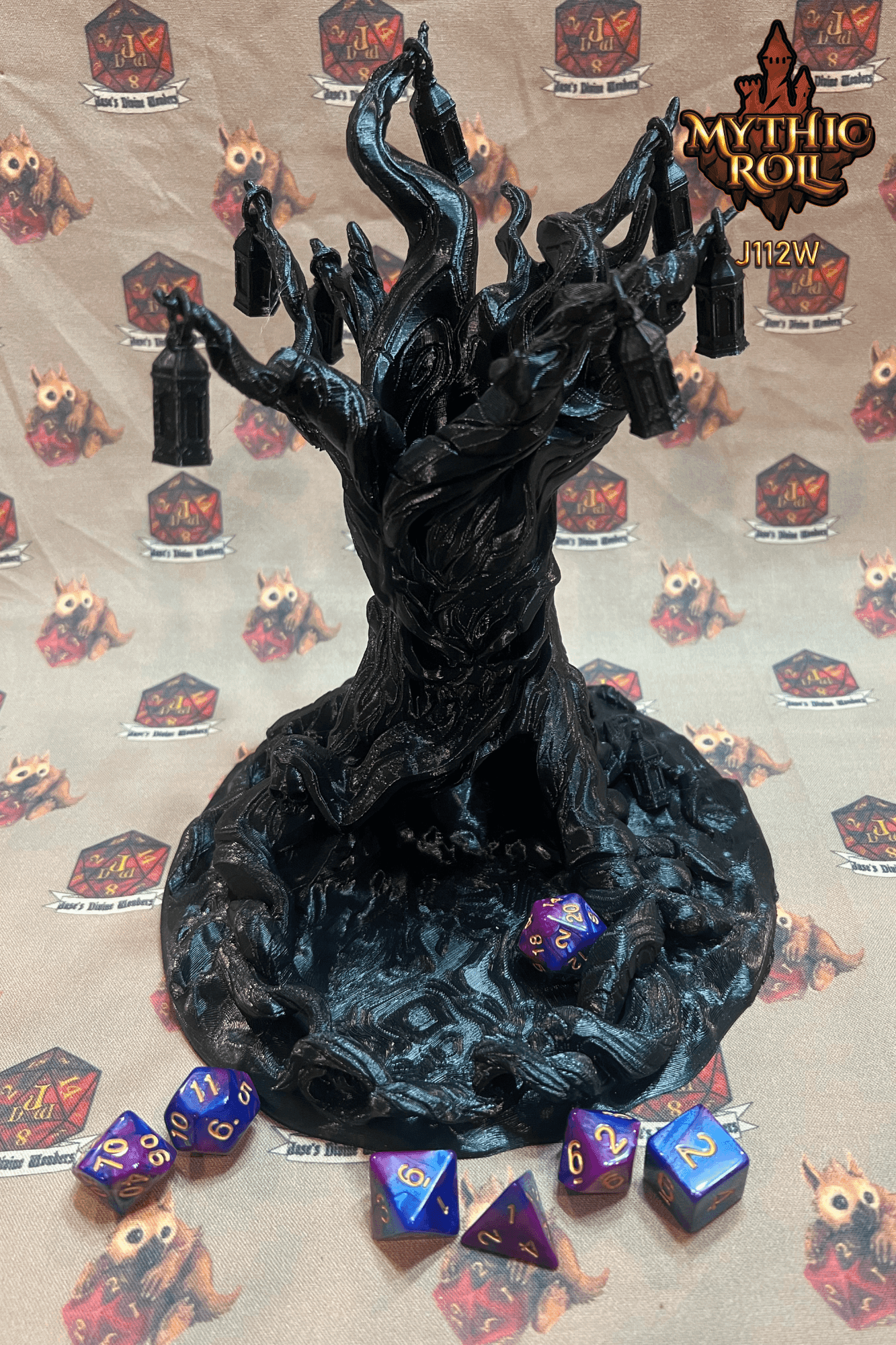 Mythic Roll Dice Tower - The Terror Tree - Black