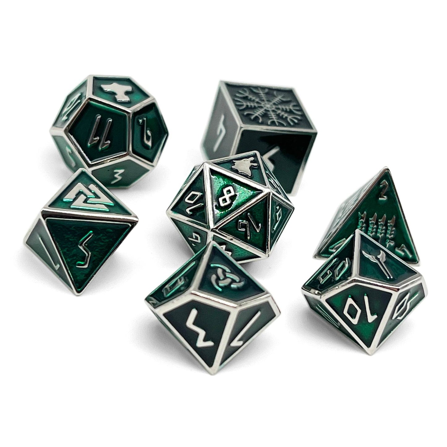 Loki TM- Norse Themed Metal Dice Set - 