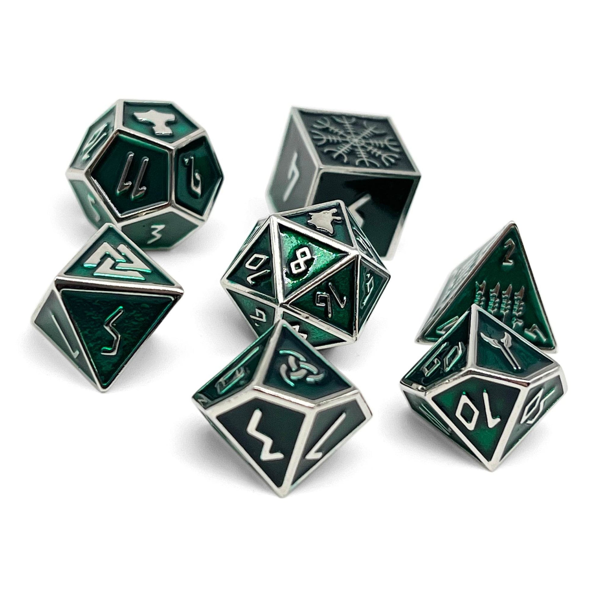 Loki TM- Norse Themed Metal Dice Set - 