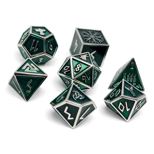 Loki TM- Norse Themed Metal Dice Set - 