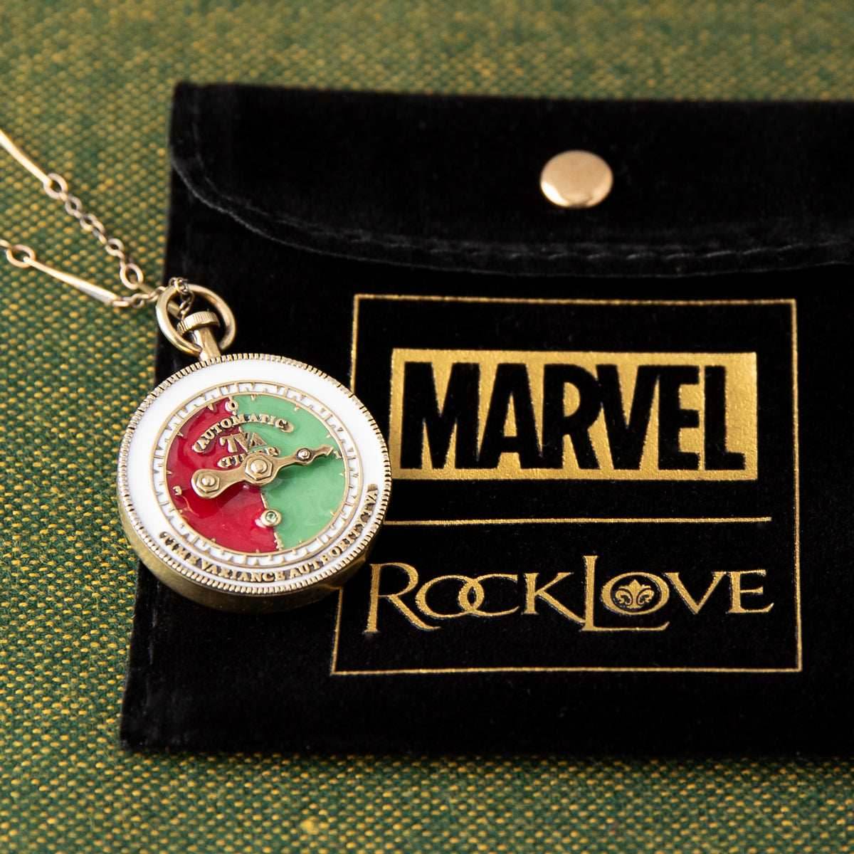 Marvel X RockLove MARVEL STUDIOS LOKI TVA Stopwatch Necklace - 