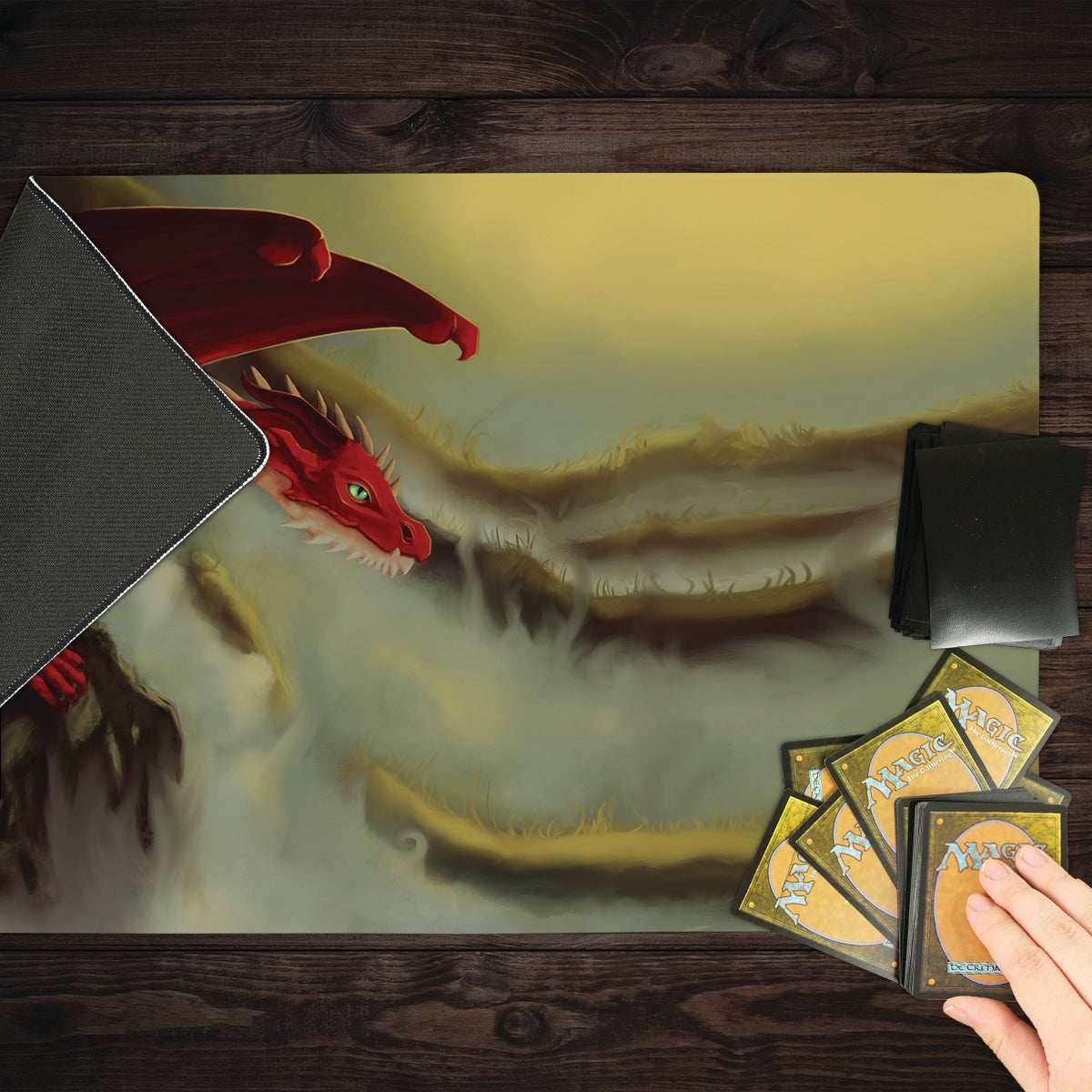 Valiant Red Dragon Playmat - Standard Playmat / Plain