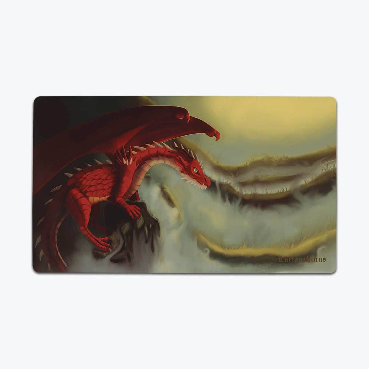Valiant Red Dragon Playmat - Standard Playmat / Plain