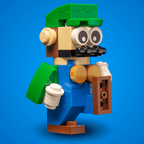 Custom Green Plumber Building Figure made using LEGO parts - 