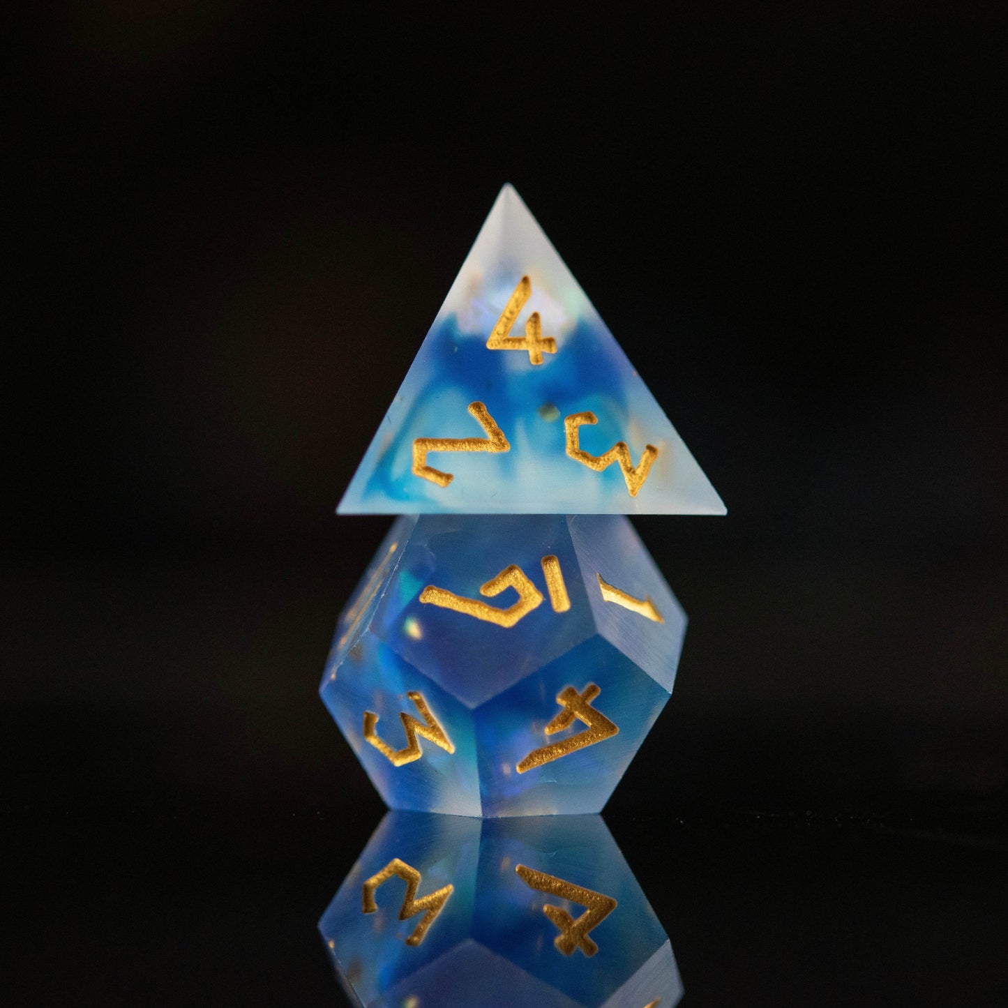 Lunar Veil Sharp-Edged Resin Dice Set 'PRE-ORDER | SPRING EVENT DEAL' - 