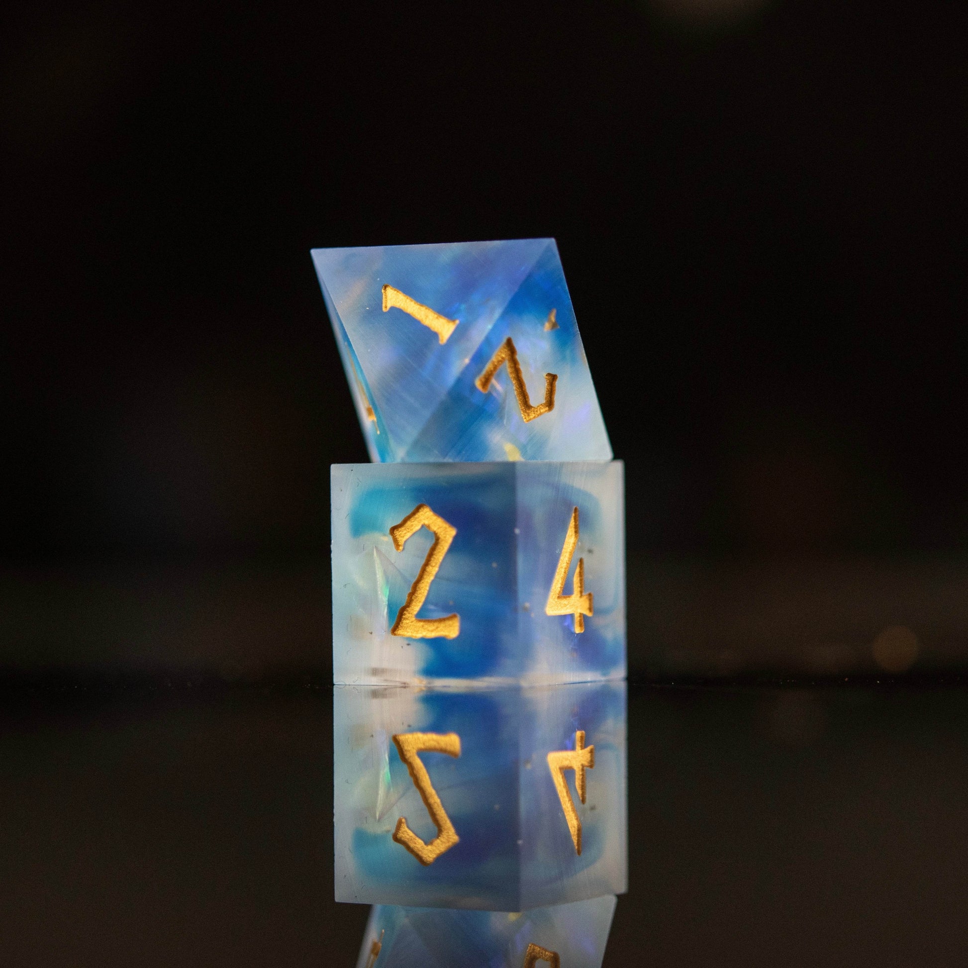 Lunar Veil Sharp-Edged Resin Dice Set 'PRE-ORDER | SPRING EVENT DEAL' - 