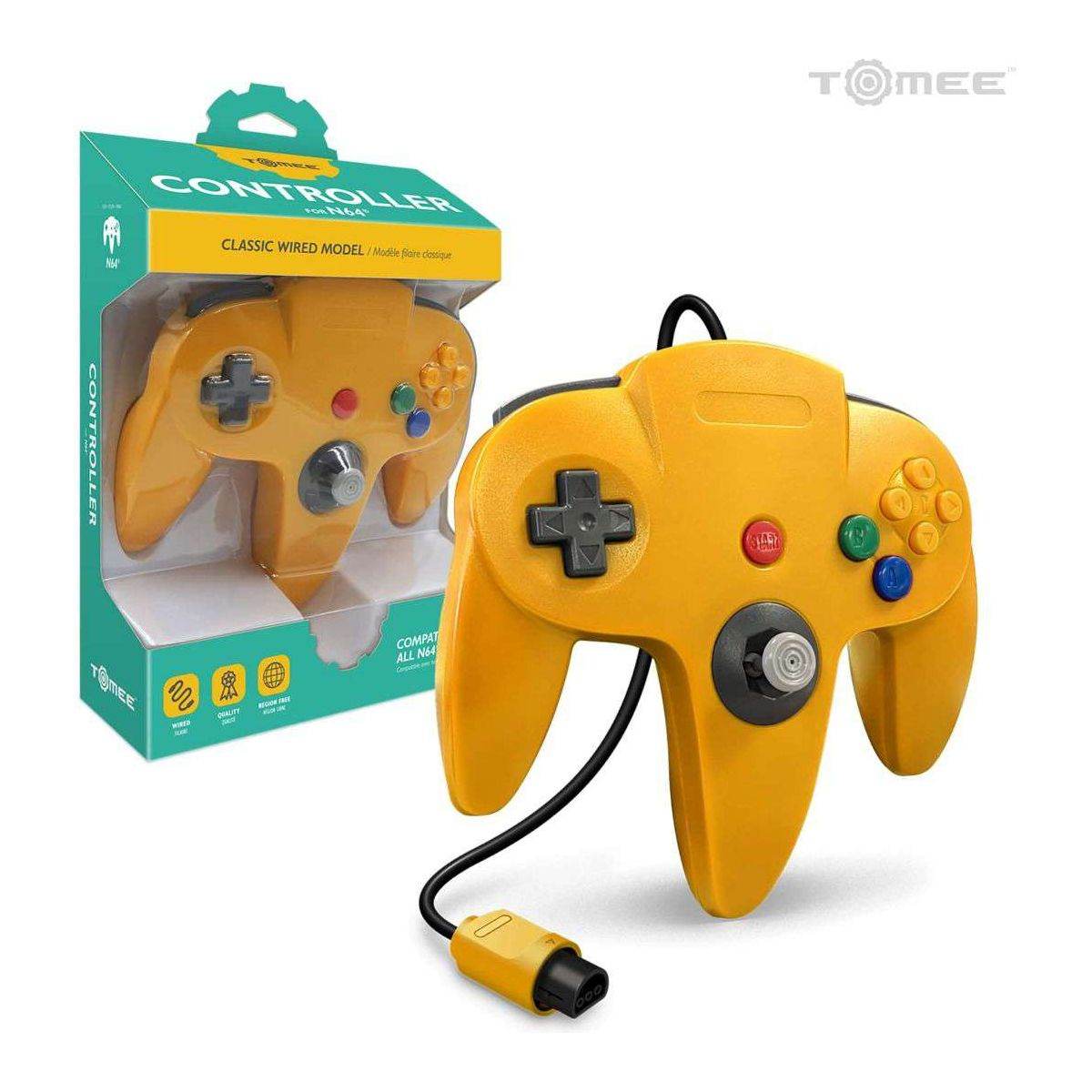 Wired Controller Compatible With N64 by Tomee - Yellow