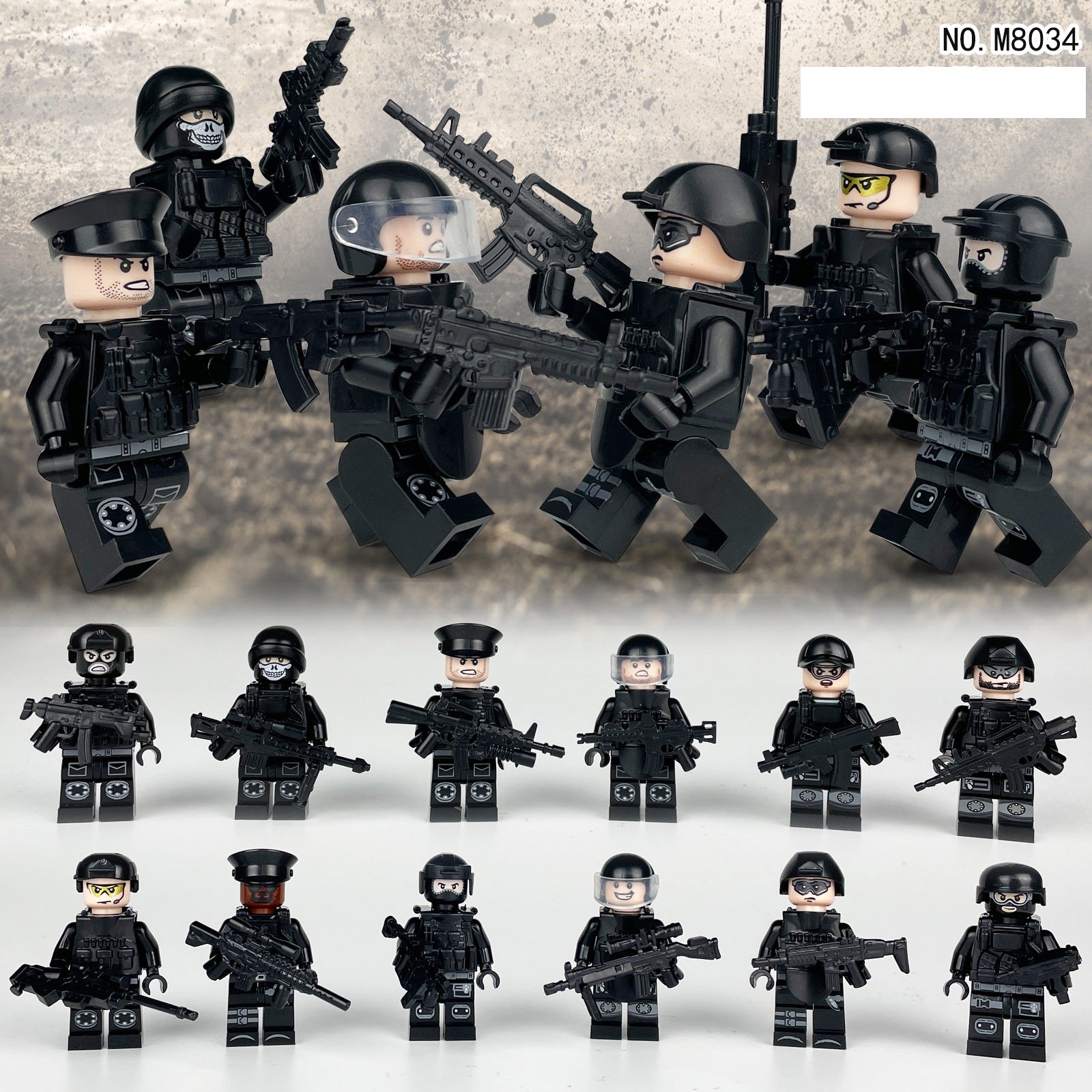 Valor Guard SWAT - Elite Special Tactics - 12 Man Team - Mil-Blox