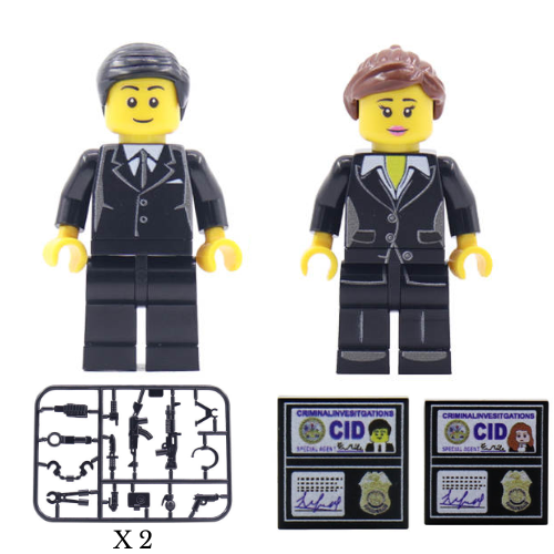 Army CID Agent Attire Figure - Male and Female Set - Mil-Blox