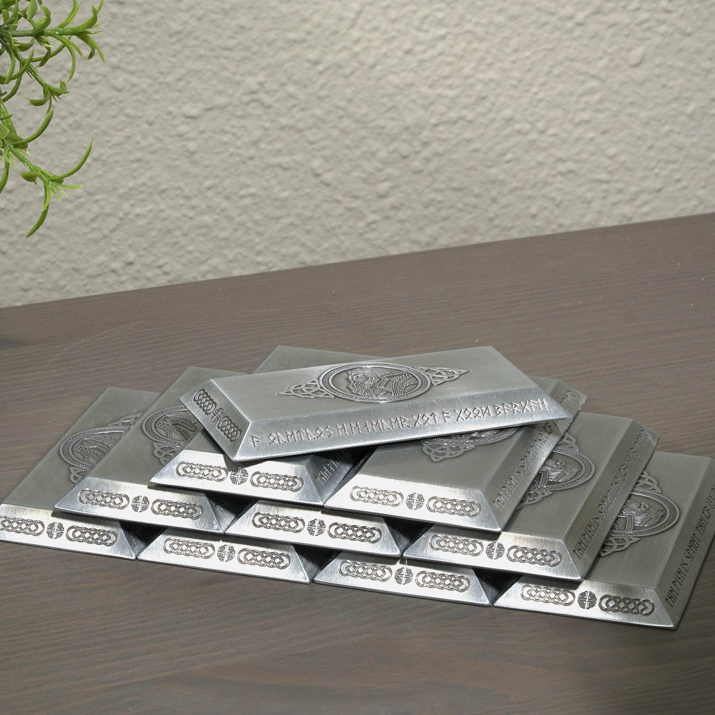 Fantasy Coins - Large Antique Silver Dwarven Bar (1) - 