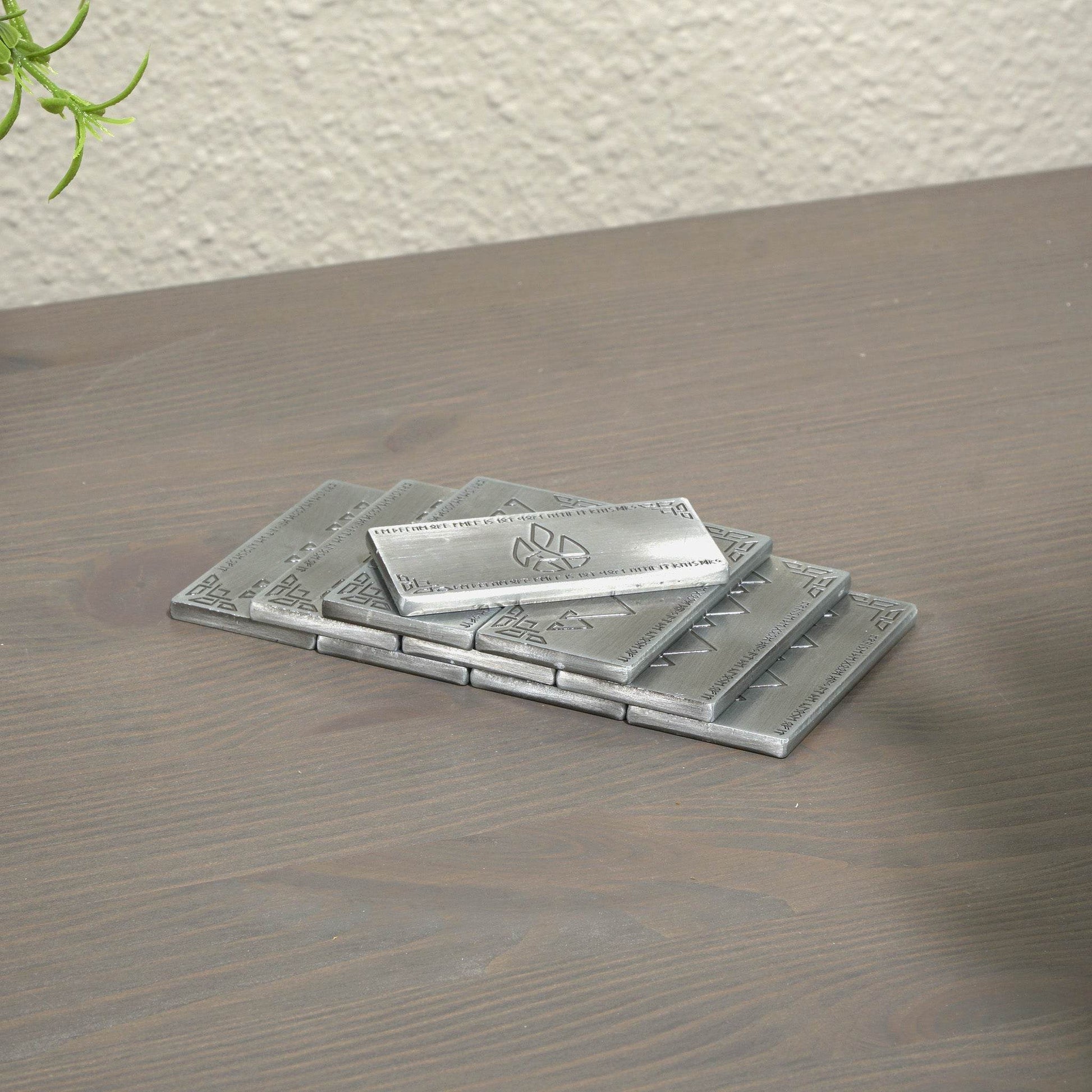 Fantasy Coins - Small Antique Silver Dwarven Bar (1) - 