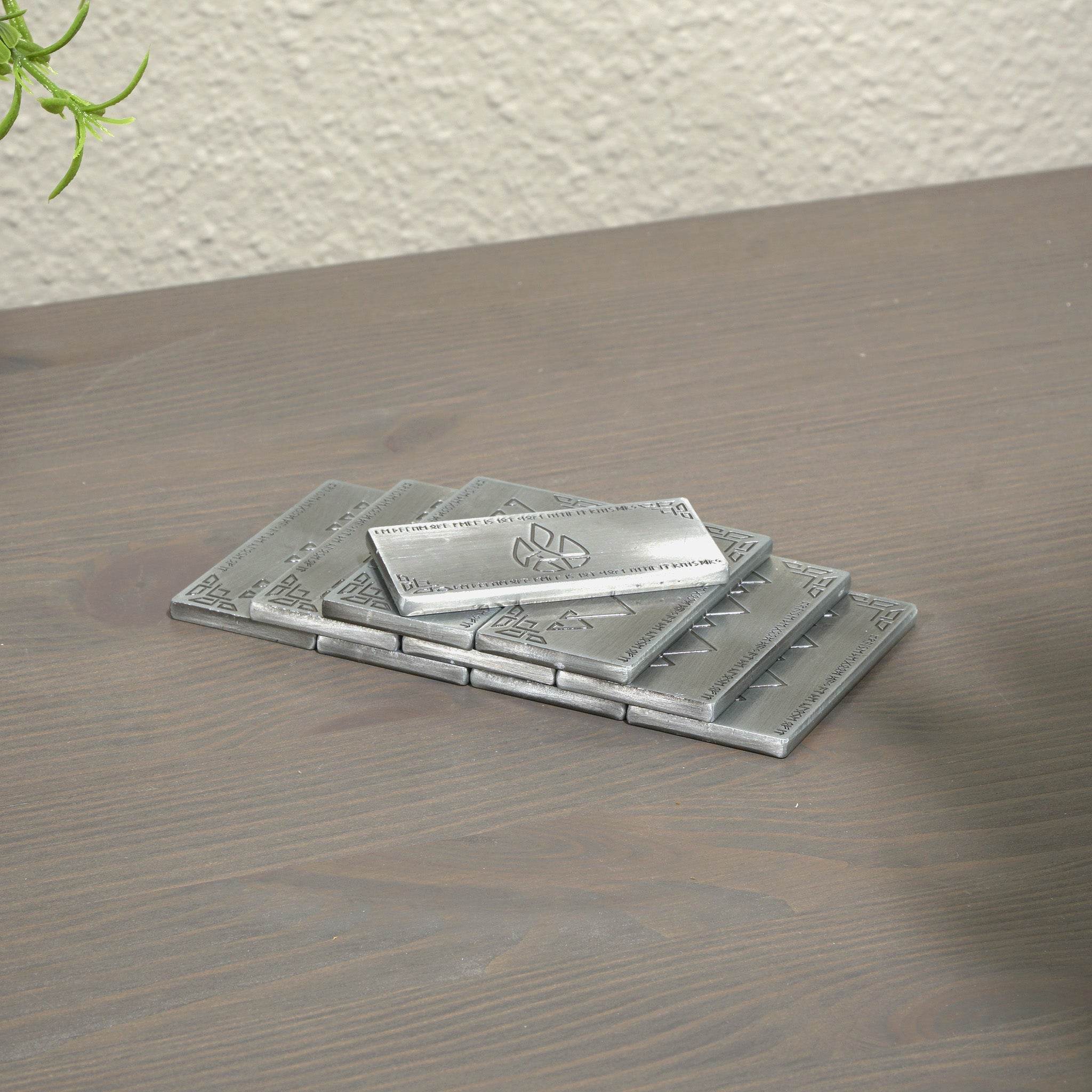 Fantasy Coins - Small Antique Silver Dwarven Bar (1) - 
