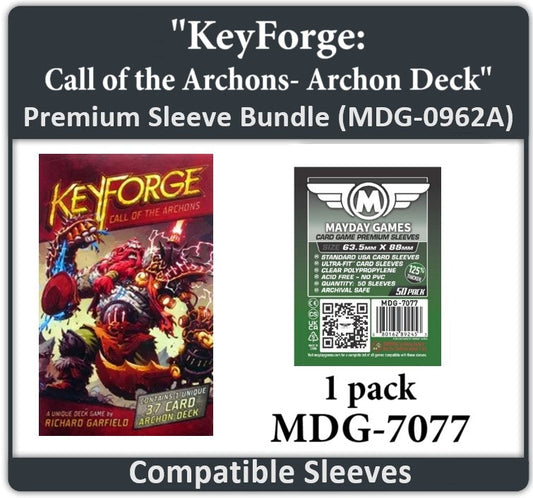 "Key Forge: Call of the Archons- Archon Deck" Compatible Card Sleeve Bundle