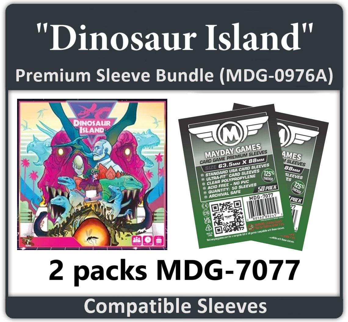 "Dinosaur Island" Compatible Card Sleeve Bundle