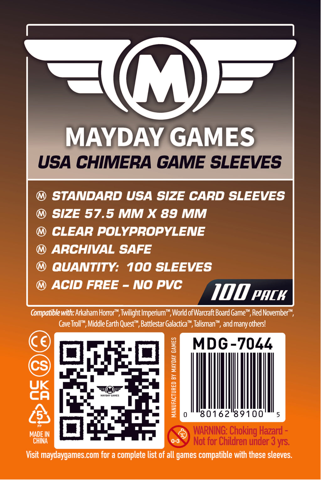 Standard USA Chimera Card Sleeves (57.5x89mm) Standard 7044 or Premium 7078