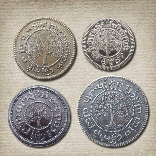 The Hobbit™ Set #2 - The Shire™ Deluxe Set of Four Coins - Silver and Brass - 
