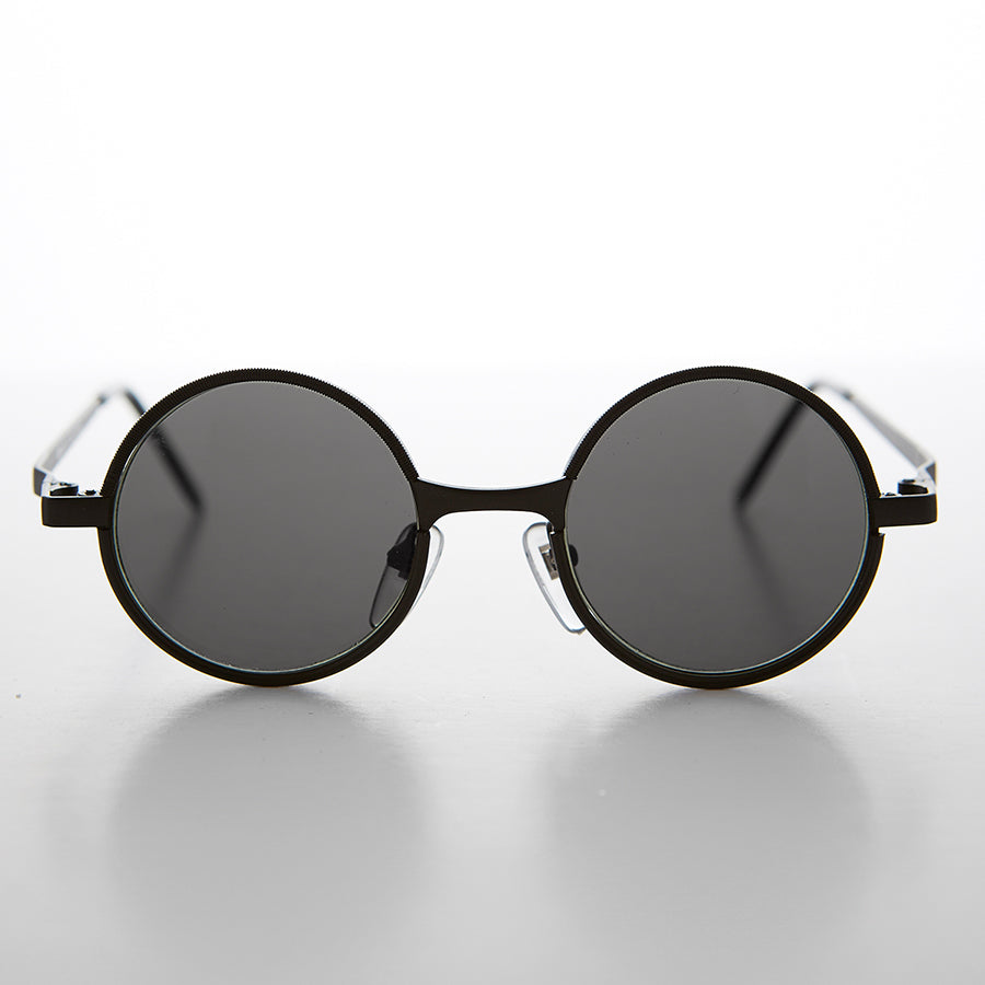 Round Metal Punk Hippie Vintage Steampunk Sunglass - Merlin 1