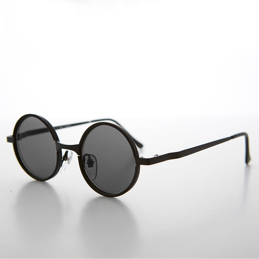 Round Metal Punk Hippie Vintage Steampunk Sunglass - Merlin 1