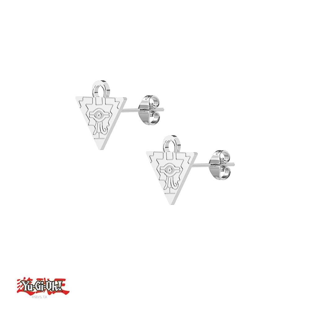 Yu-Gi-Oh!™ Millennium Puzzle Stud Earrings - Chrome / Pair