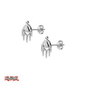 Yu-Gi-Oh!™ Millennium Ring Stud Earrings - Chrome / Pair