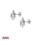 Yu-Gi-Oh!™ Millennium Ring Stud Earrings - Chrome / Pair