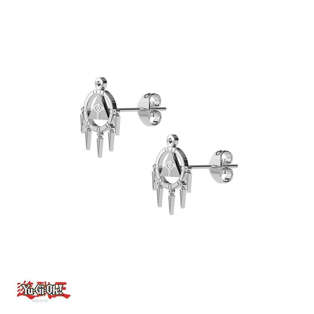 Yu-Gi-Oh!™ Millennium Ring Stud Earrings - Chrome / Pair