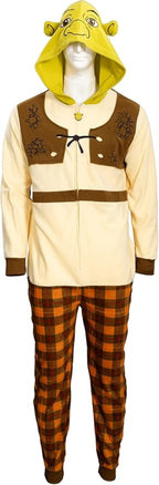 Officially Licensed Shrek Adult Unisex Halloween Cosplay Costume Fleece Jumpsuit