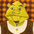 Officially Licensed Shrek Adult Unisex Halloween Cosplay Costume Fleece Jumpsuit