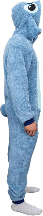 Officially Licensed Stitch Adult Unisex Halloween Cosplay Costume Fleece Jumpsuit